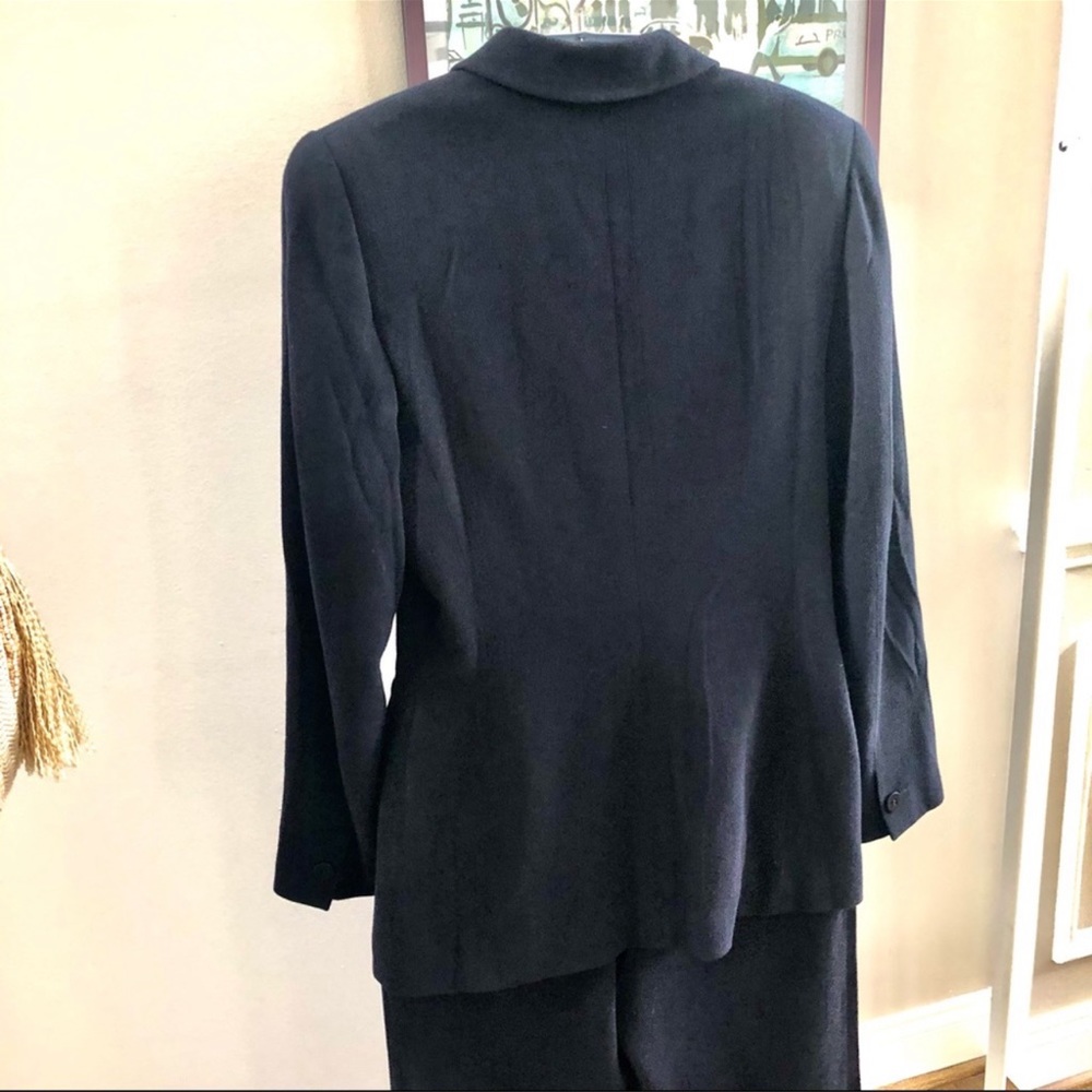 Adolfo Dominguez wool blazer Navy sz 6 - Picture 12 of 13